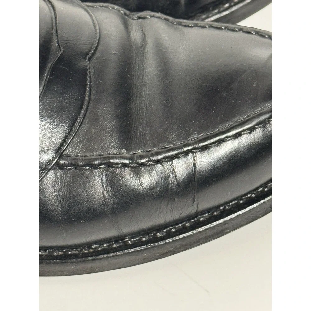 Vass Herrenschuhe Budapest Men's Size 41/US 8 Black Leather Penny Loafers